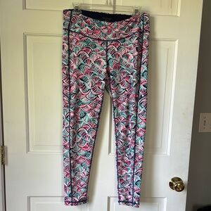 Lilly Pulitzer Luxletic Leggings with Vibrant Pink and Blue